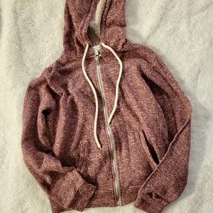 Burgundy Zip-Up Hoodie